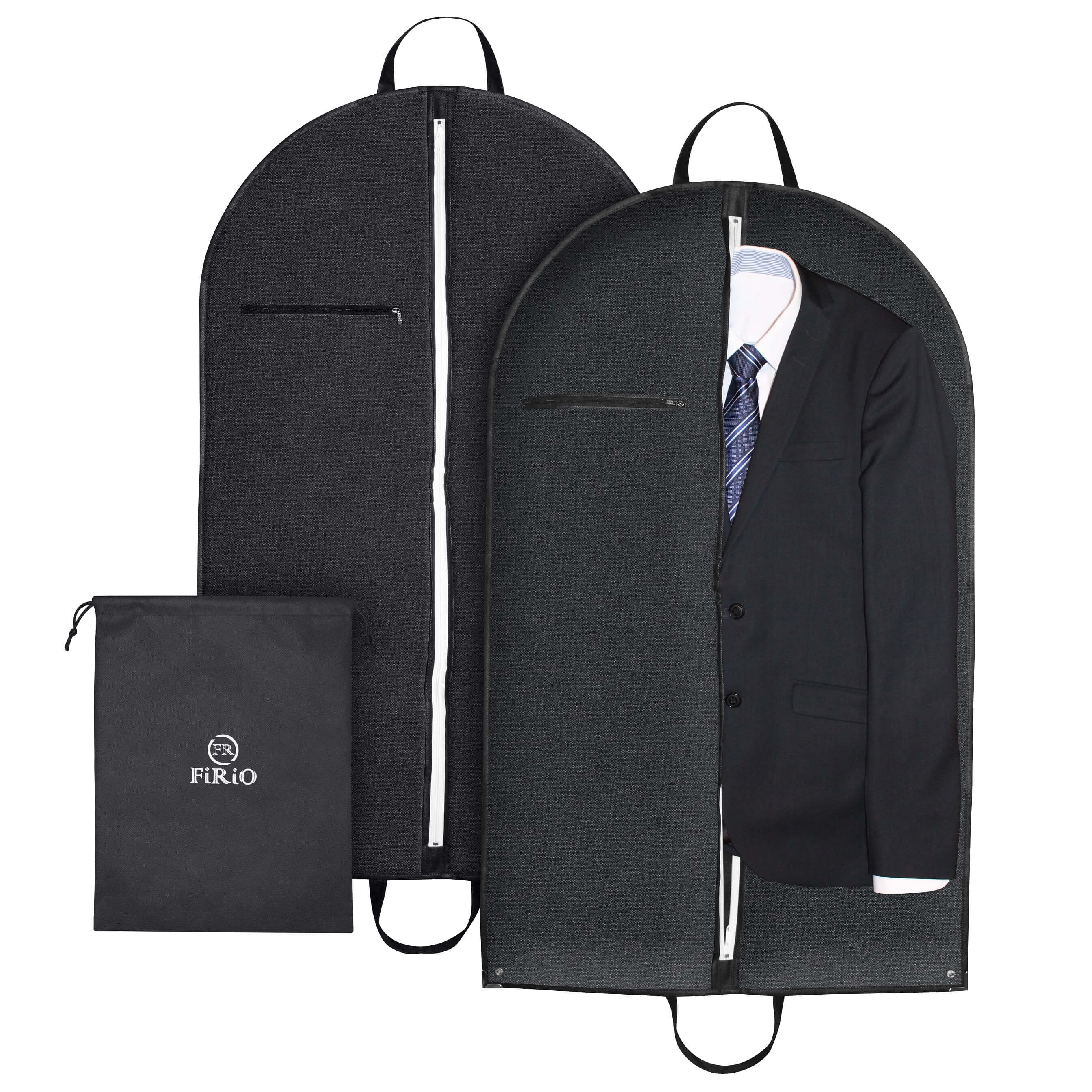 12 x Kleidersack Anzug Schutzhülle Vlies Kleideraufbewahrung Anzugsack schwarz 